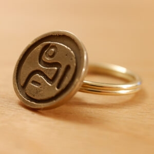 Ten Years Lost Wax-cast Brass Plautus Keyring