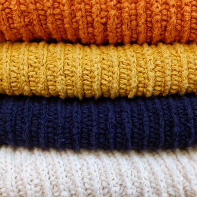 Cotton Calico Yarn Fisherman's Rib