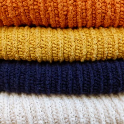 Cotton Calico Yarn Fisherman's Rib